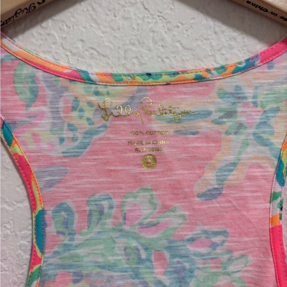 Lilly Pulitzer Shirley Island Seacret Pom Pom Hem Cropped Tank - Picture 2 of 4